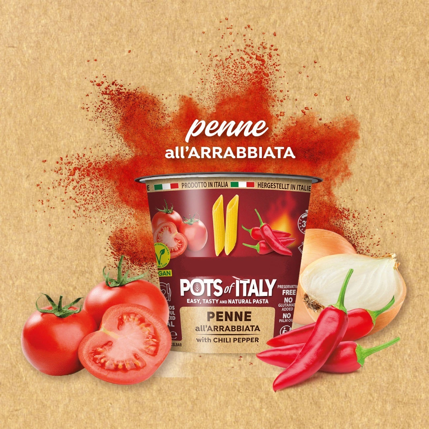 ITALIAN PASTA CUP - PENNE ALL'ARRABBIATA - Prezzo di lancio