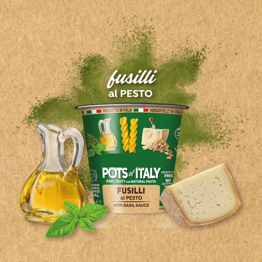 ITALIAN PASTA CUP - FUSILLI AL PESTO - Prezzo di lancio